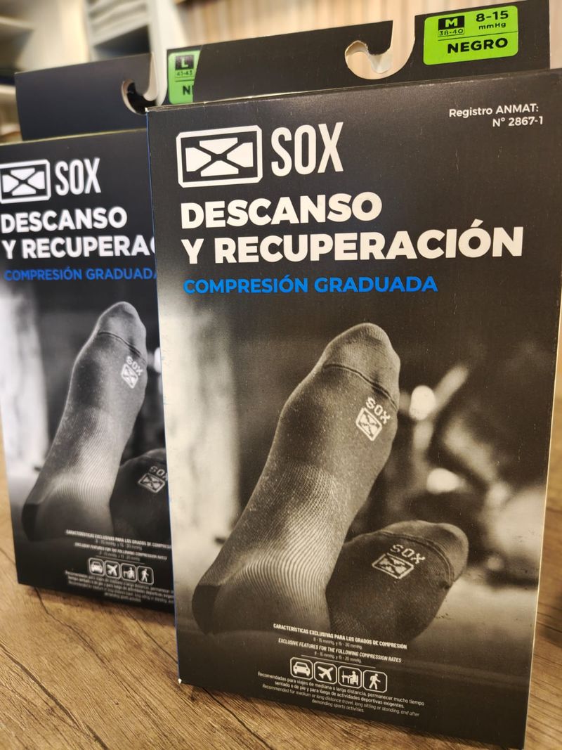 Medias SOX (8-15 mmHg) de descanso y recuperación 
