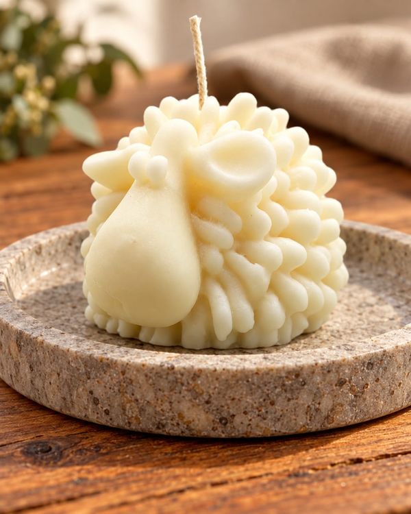 Vela Aromatizada de cera de soja y de abeja "Oveja"